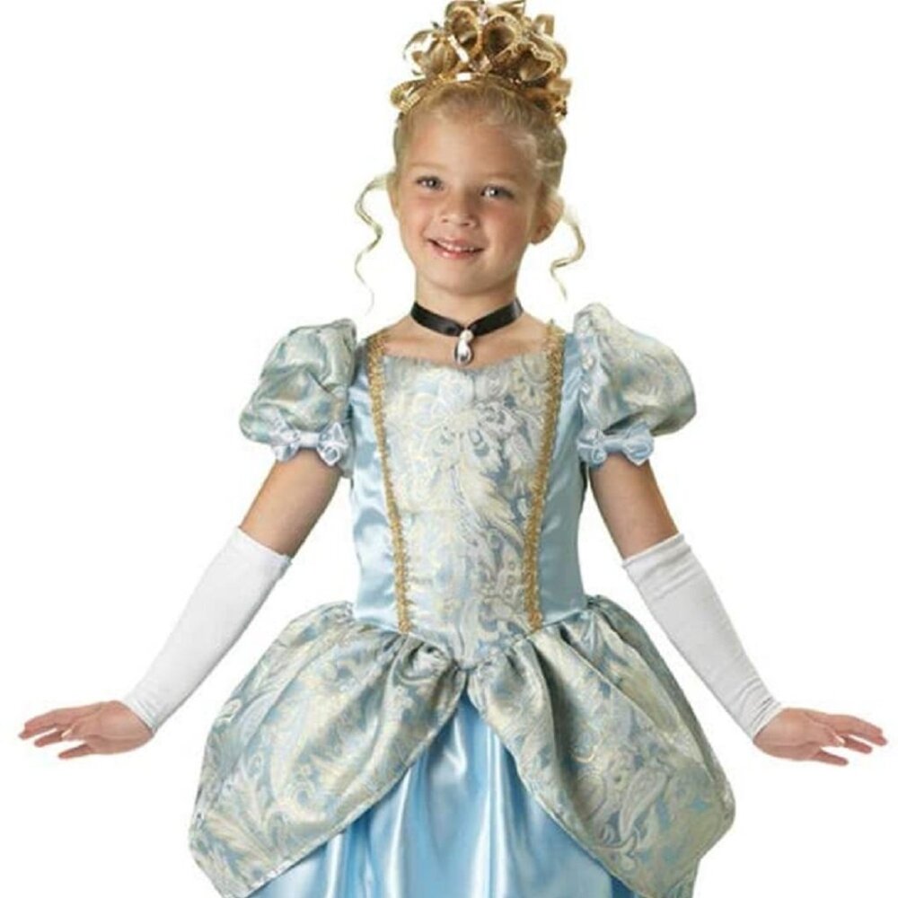 Deluxe Blue Enchanting Princess Girl Child Halloween Costume size 6  or 8